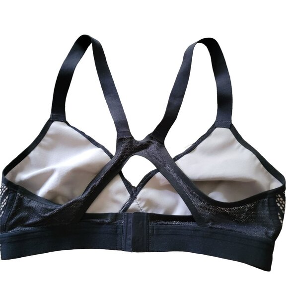 Lululemon Awake To Womens Crossback Lace Sports Bra - Size 32C - Black Nude - Picture 2 of 8